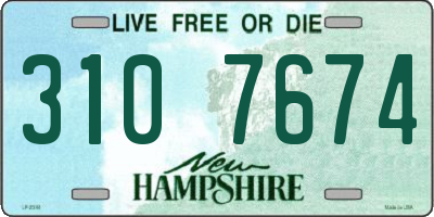 NH license plate 3107674