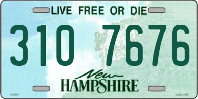 NH license plate 3107676