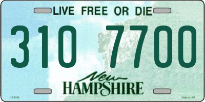 NH license plate 3107700