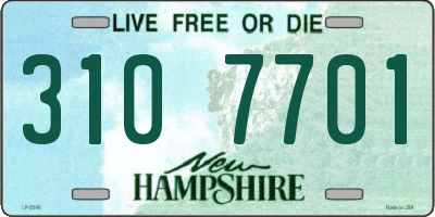 NH license plate 3107701