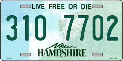 NH license plate 3107702