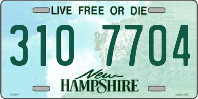 NH license plate 3107704