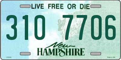 NH license plate 3107706