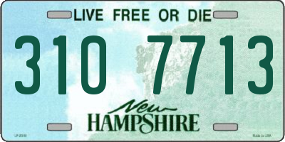 NH license plate 3107713