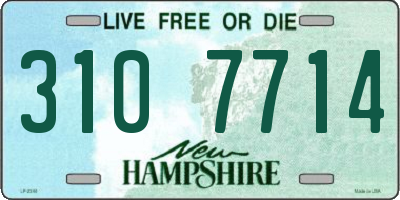 NH license plate 3107714