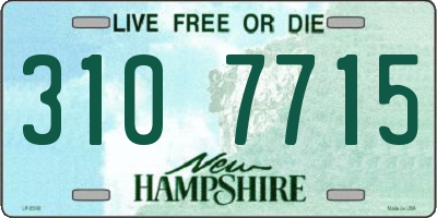 NH license plate 3107715