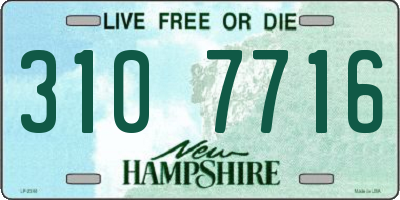 NH license plate 3107716