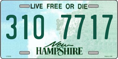 NH license plate 3107717