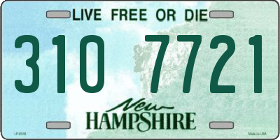 NH license plate 3107721