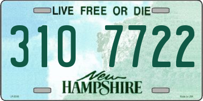 NH license plate 3107722