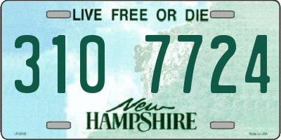 NH license plate 3107724