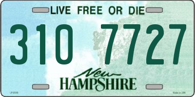 NH license plate 3107727