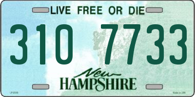 NH license plate 3107733