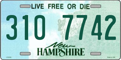 NH license plate 3107742