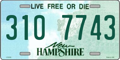 NH license plate 3107743