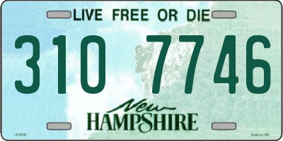 NH license plate 3107746