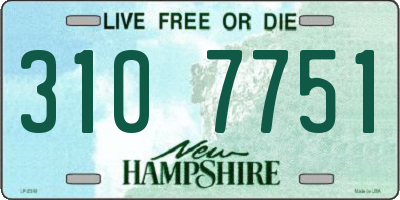 NH license plate 3107751