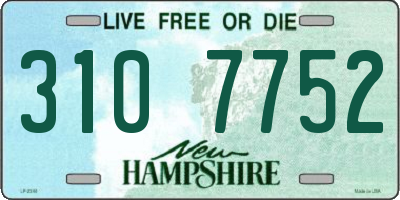 NH license plate 3107752