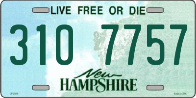 NH license plate 3107757