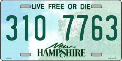 NH license plate 3107763