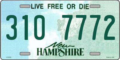 NH license plate 3107772