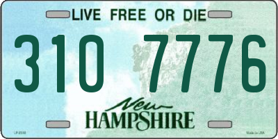 NH license plate 3107776
