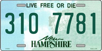 NH license plate 3107781