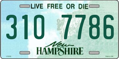 NH license plate 3107786