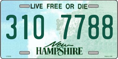 NH license plate 3107788