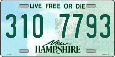 NH license plate 3107793