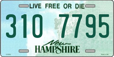 NH license plate 3107795
