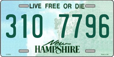 NH license plate 3107796