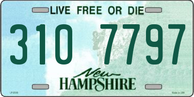 NH license plate 3107797