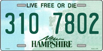 NH license plate 3107802
