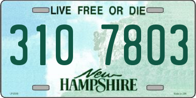 NH license plate 3107803