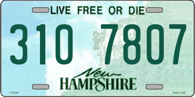 NH license plate 3107807