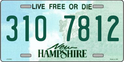 NH license plate 3107812