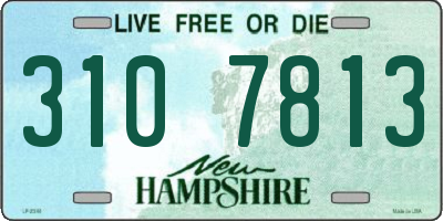 NH license plate 3107813