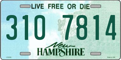 NH license plate 3107814