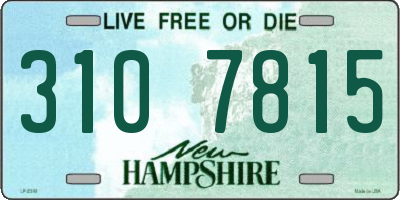 NH license plate 3107815
