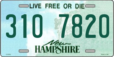 NH license plate 3107820