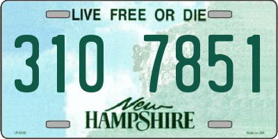 NH license plate 3107851