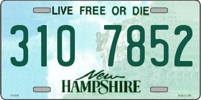 NH license plate 3107852