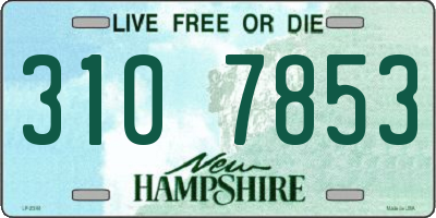 NH license plate 3107853