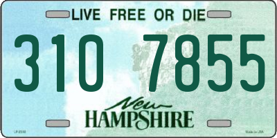 NH license plate 3107855