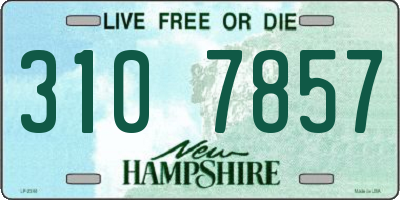 NH license plate 3107857