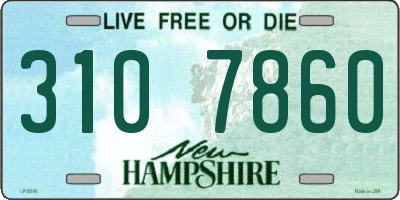 NH license plate 3107860