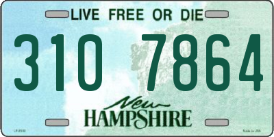 NH license plate 3107864