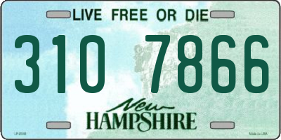 NH license plate 3107866