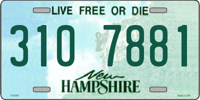 NH license plate 3107881